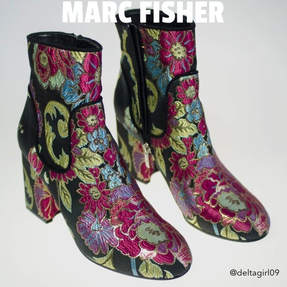 Marc Fisher Shoes - Marc Fisher Jana Embroidered Silk Brocade Boots!